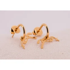 Boucles d'oreilles Créoles Léonie - Doré