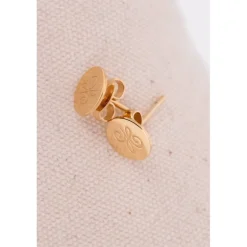 Boucles d'oreilles Poussoir Lou Arabesque - Doré