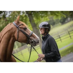 Casque Pénélope by Freejump Visière Longue - Noir Brillant