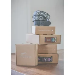 Ceinture Pearl - Cognac & turquoise