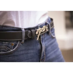 Ceinture Signature Perforée - Bleu