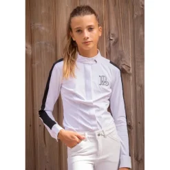 Chemise de Concours Showshirt Blanc - Enfant