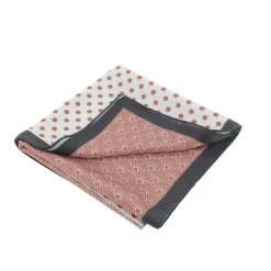 Foulard Mya - Ecru & Rouille