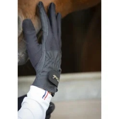 Gants d'Equitation Compétition - Noir