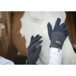 Gants d'équitation compétition - Marine