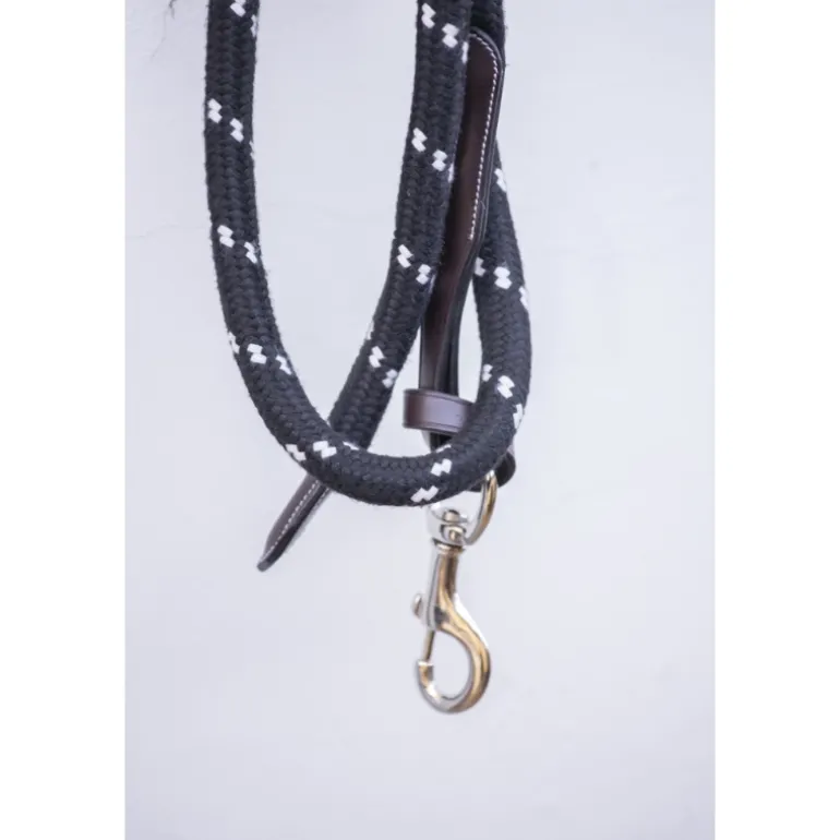 Longe Corde - Noir & Cuir Havane