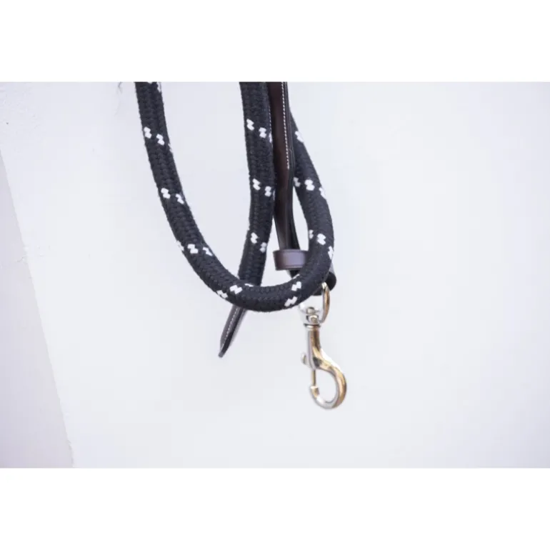 Longe Corde - Noir & Cuir Havane