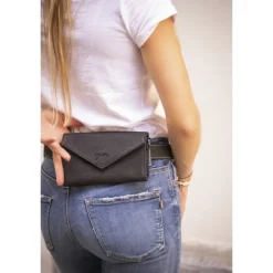 New Phone Pocket Perforée - Noir