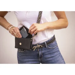 New Phone Pocket Perforée - Noir