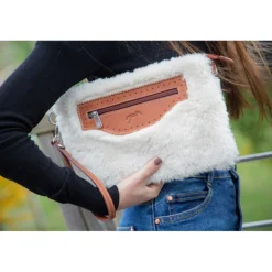 Pochette Emilie - Écru & Cognac