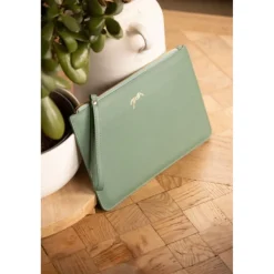 Pochette Plate - Vert Sauge