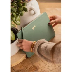 Pochette Plate - Vert Sauge