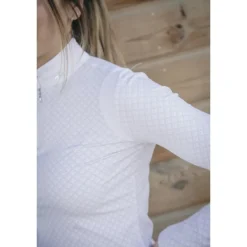 Polo de Concours Séville Manches Longues - Blanc