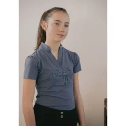 Polo Iliana Bleu Gris - Enfant