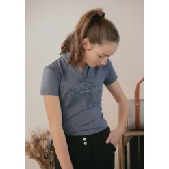 Polo Iliana Bleu Gris - Enfant