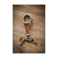 Porte-clefs Tibou - Cognac & argent