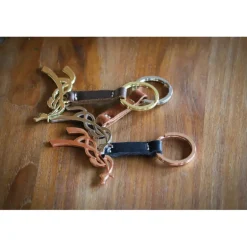 Porte-clefs Tibou - Cognac & argent