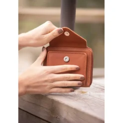 Porte-monnaie Clémence - Cognac Glitter