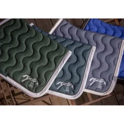 Tapis de selle Diamant - Vert Forêt & Blanc