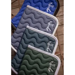 Tapis de selle Diamant - Vert Forêt & Blanc