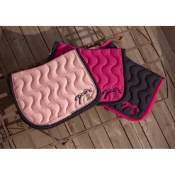 Tapis de selle Eden by Pénélope Diamant - Rose Pâle & Marine