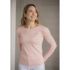 T-shirt Techty Honey Manches Longues - Rose Pâle