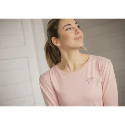 T-shirt Techty Honey Manches Longues - Rose Pâle